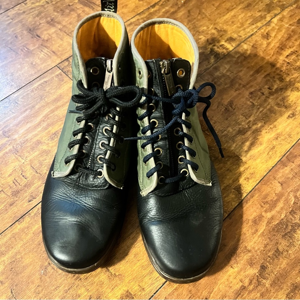 Dr. Martens Black and Olive unisex Combat style Boots